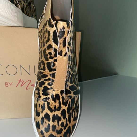 NWT Coconuts by Matisse leopard print Sneakers bootie boots Animal hi top shoes - Picture 7 of 7